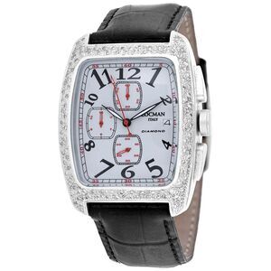 Locman Women's Diamond Classic Grey Dial Watch - 487AG2D/BK
